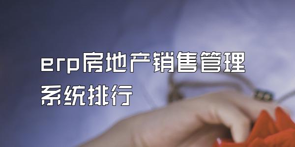 erp房地产销售管理系统排行