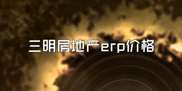 三明房地产erp价格