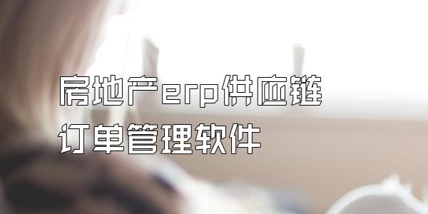 房地产erp供应链订单管理软件