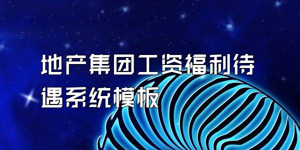 地产集团工资福利待遇系统模板