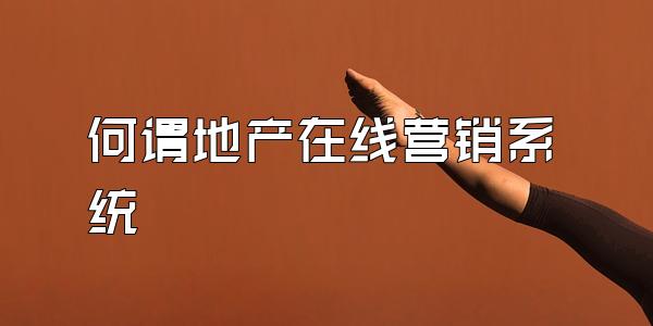 何谓地产在线营销系统