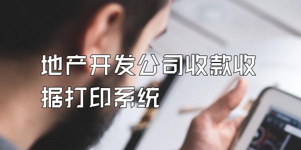 地产开发公司收款收据打印系统