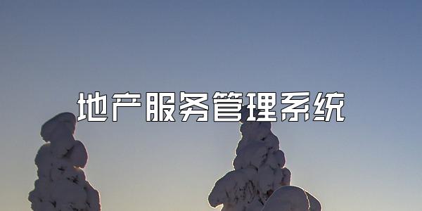 地产服务管理系统
