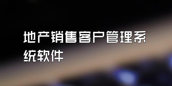 地产销售客户管理系统软件