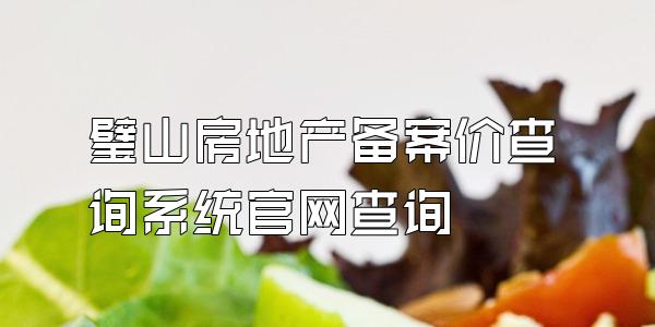 璧山房地产备案价查询系统官网查询