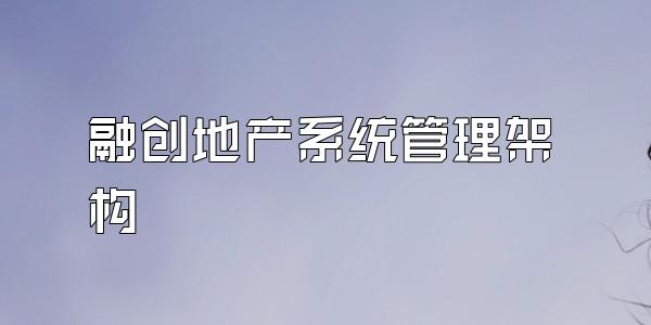 融创地产系统管理架构