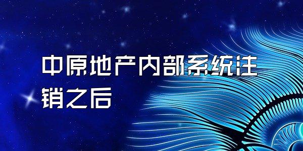中原地产内部系统注销之后