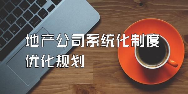 地产公司系统化制度优化规划