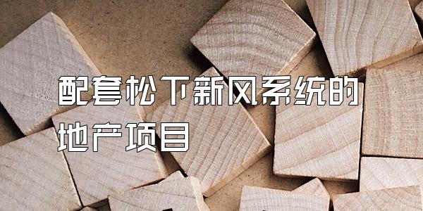 配套松下新风系统的地产项目
