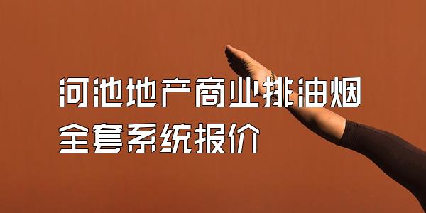 河池地产商业排油烟全套系统报价