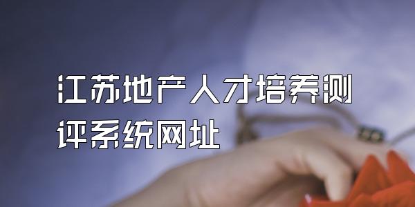 江苏地产人才培养测评系统网址
