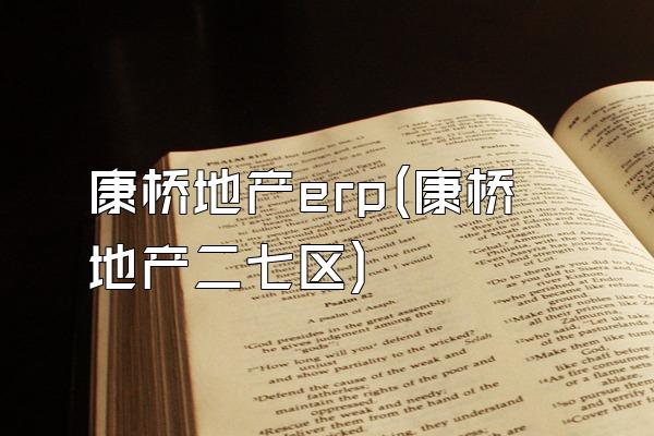 康桥地产erp(康桥地产二七区)