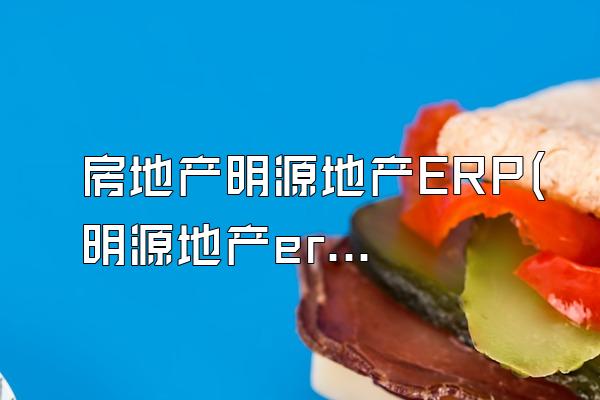 房地产明源地产ERP(明源地产erp是什么)