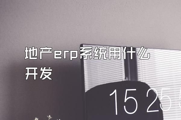 地产erp系统用什么开发
