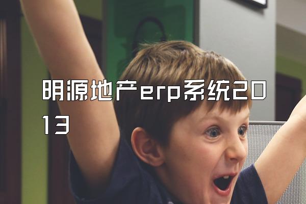 明源地产erp系统2013