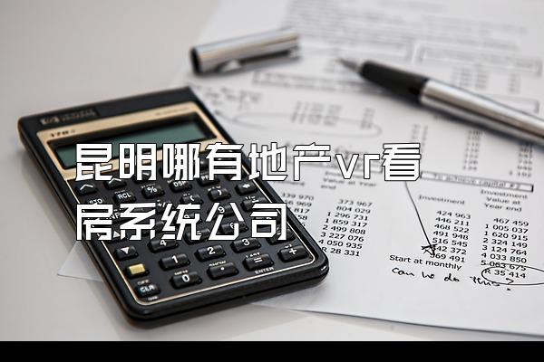 昆明哪有地产vr看房系统公司