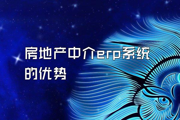 房地产中介erp系统的优势