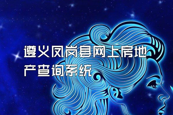 遵义凤岗县网上房地产查询系统