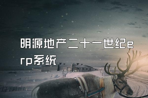 明源地产二十一世纪erp系统